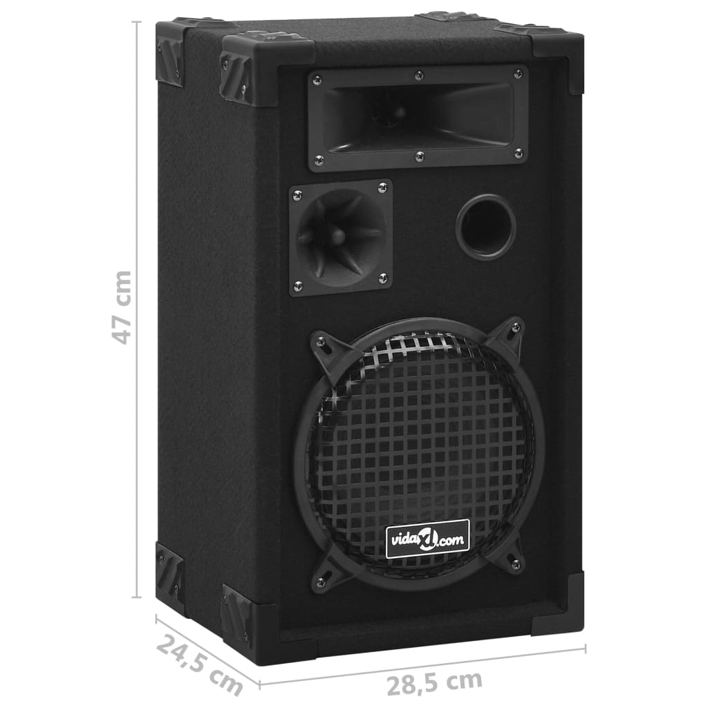vidaXL Profesionalni pasivni scenski zvučnici HiFi 2 kom 800 W crni