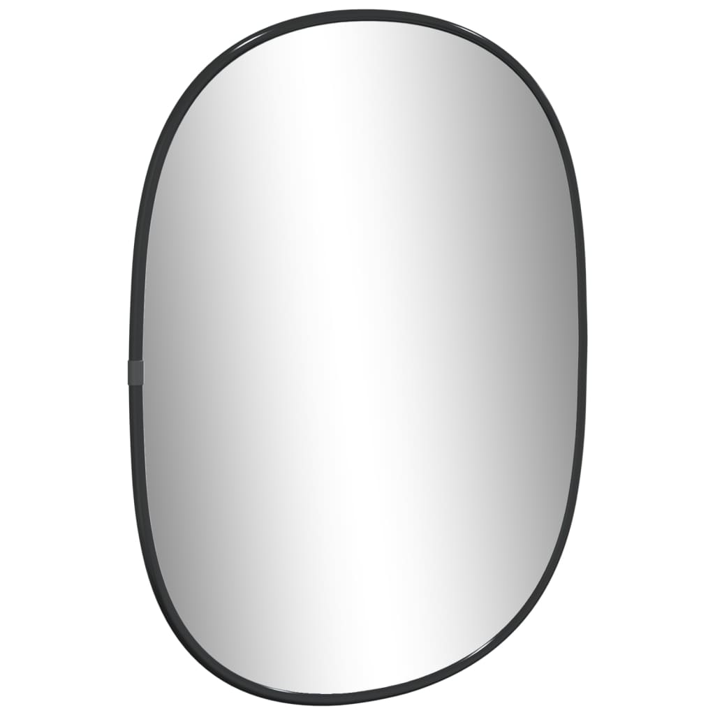 vidaXL Zidno ogledalo crna 40x30 cm