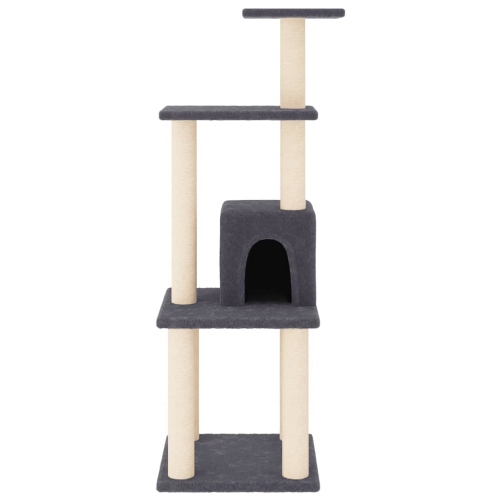vidaXL Penjalica za mačke sa stupovima za grebanje tamnosiva 105 cm