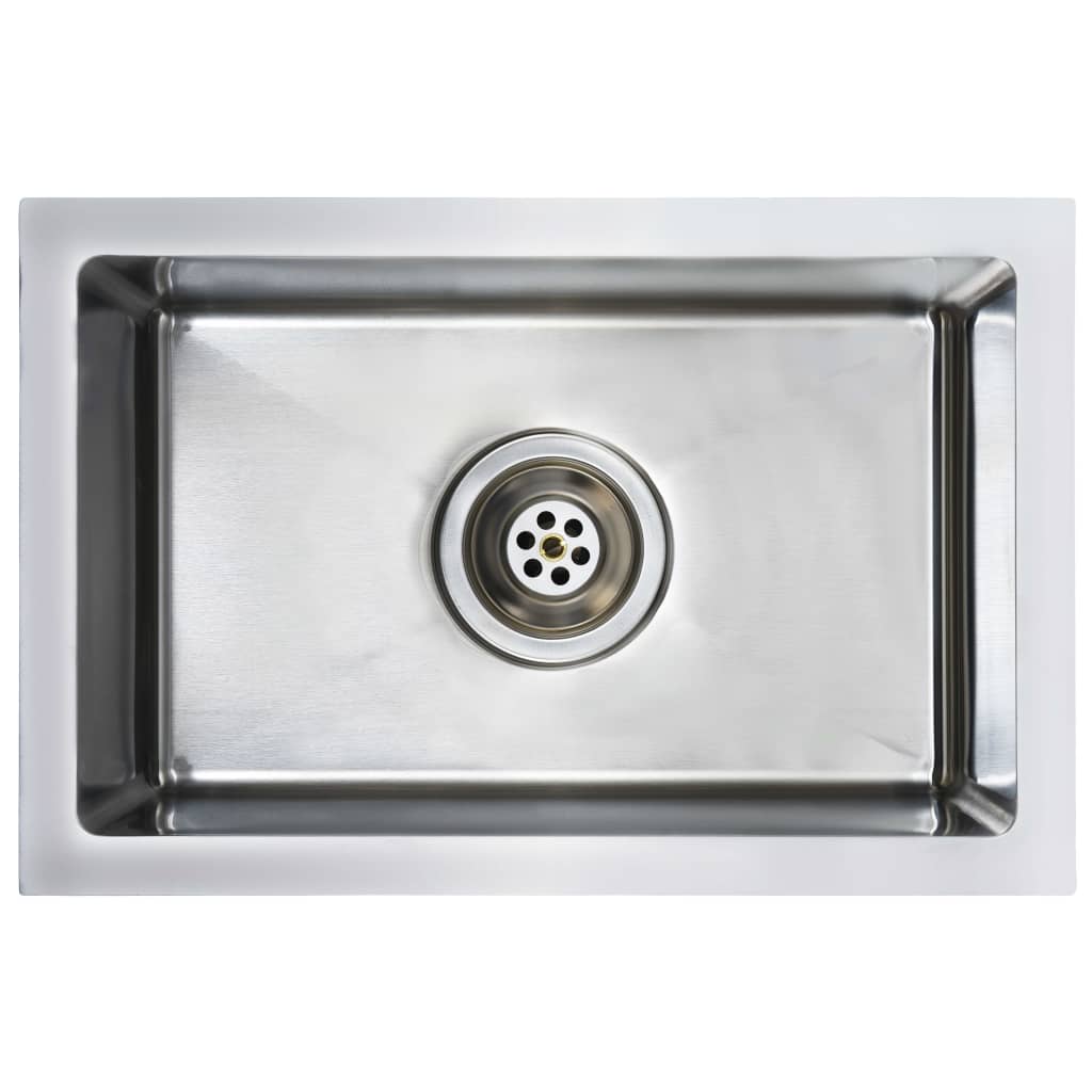 vidaXL Ručno rađeni kuhinjski sudoper od nehrđajućeg čelika