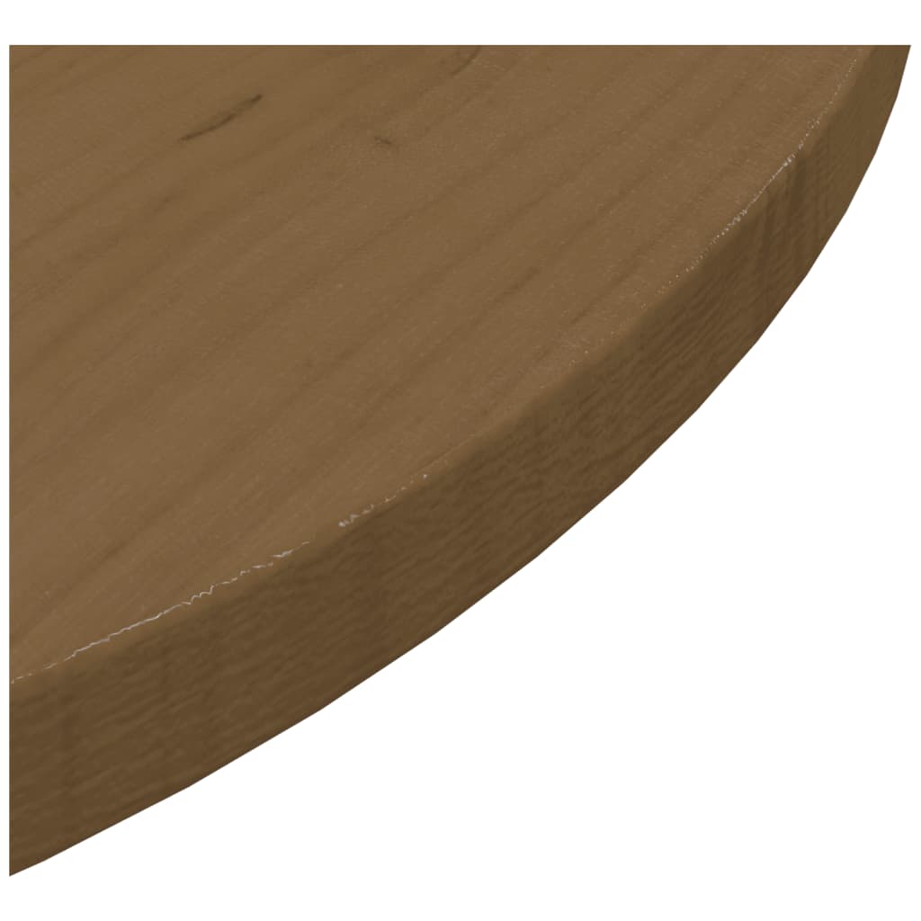 vidaXL Ploča za stol smeđa Ø 60 x 2,5 cm od masivne borovine