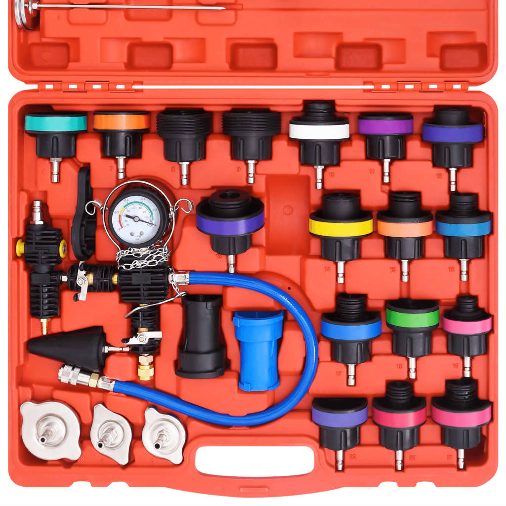 vidaXL 28-dijelni set alata za testiranje pritiska hladnjaka