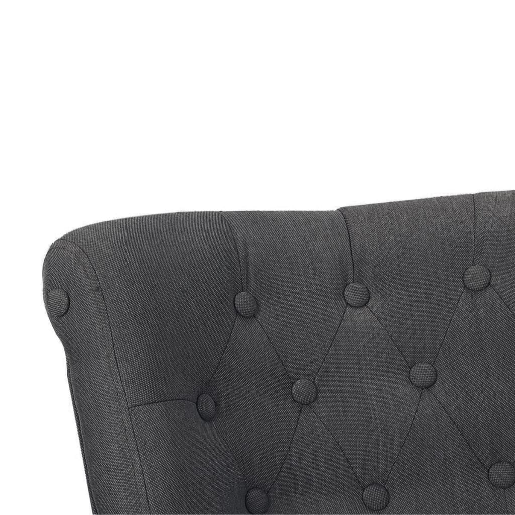 vidaXL Francuske stolice od tkanine 2 kom sive