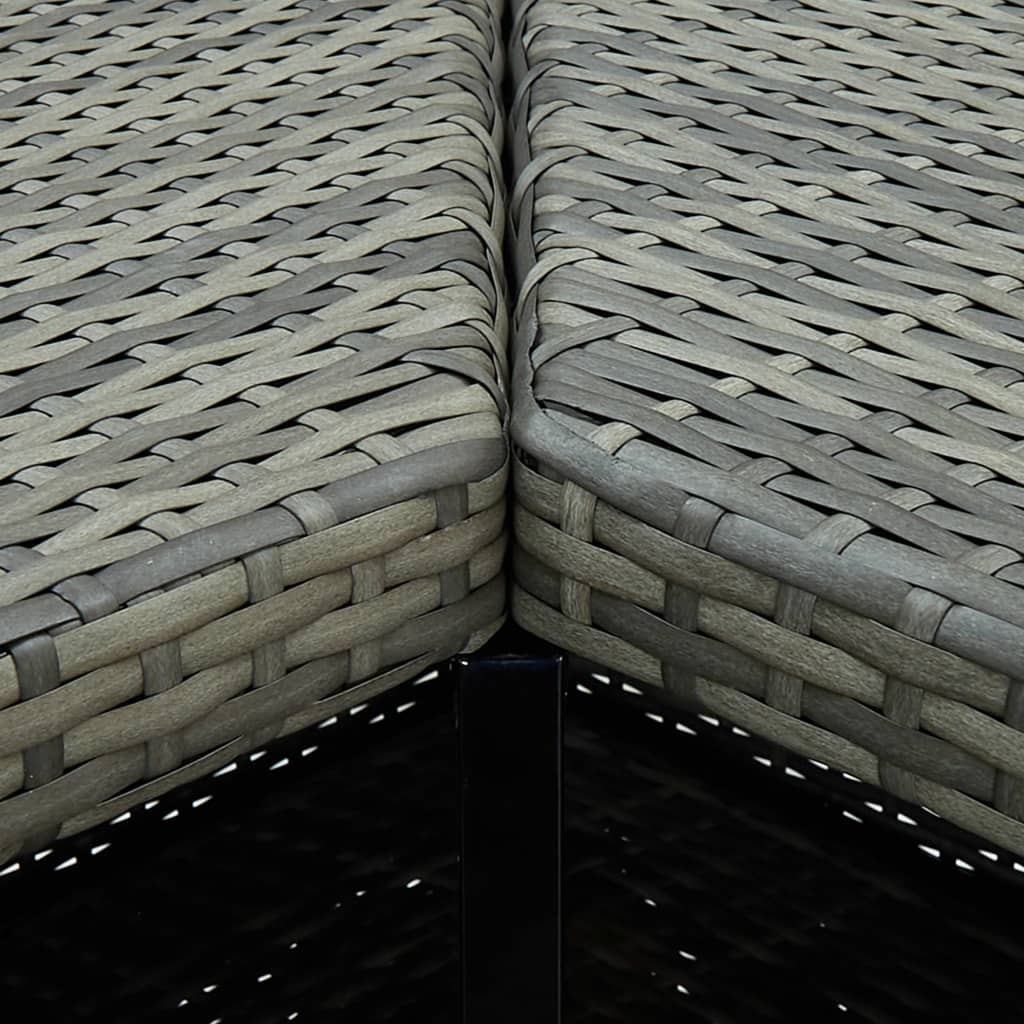 vidaXL Kutni barski stol sivi 100 x 50 x 105 cm od poliratana