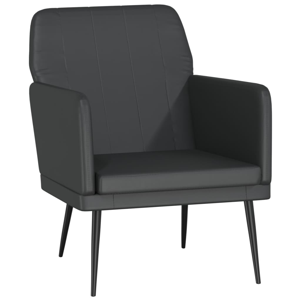 vidaXL Fotelja crna 61 x 78 x 80 cm od umjetne kože