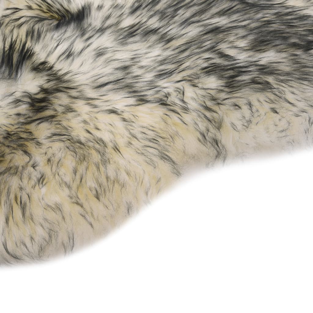 vidaXL Tepih od ovčje kože 60 x 90 cm tamnosivi prošarani