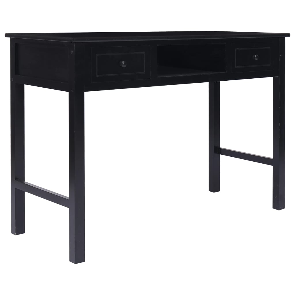 vidaXL Pisaći stol crni 110 x 45 x 76 cm drveni