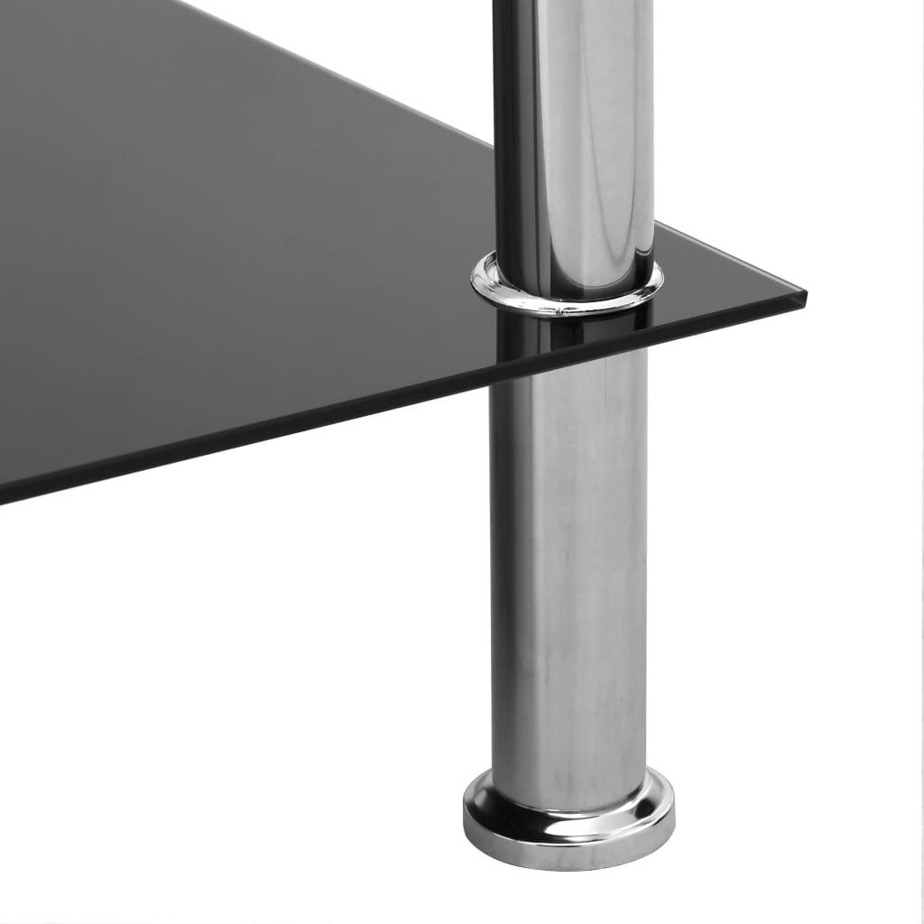 vidaXL Bočni stolić prozirni 45 x 50 x 45 cm od kaljenog stakla