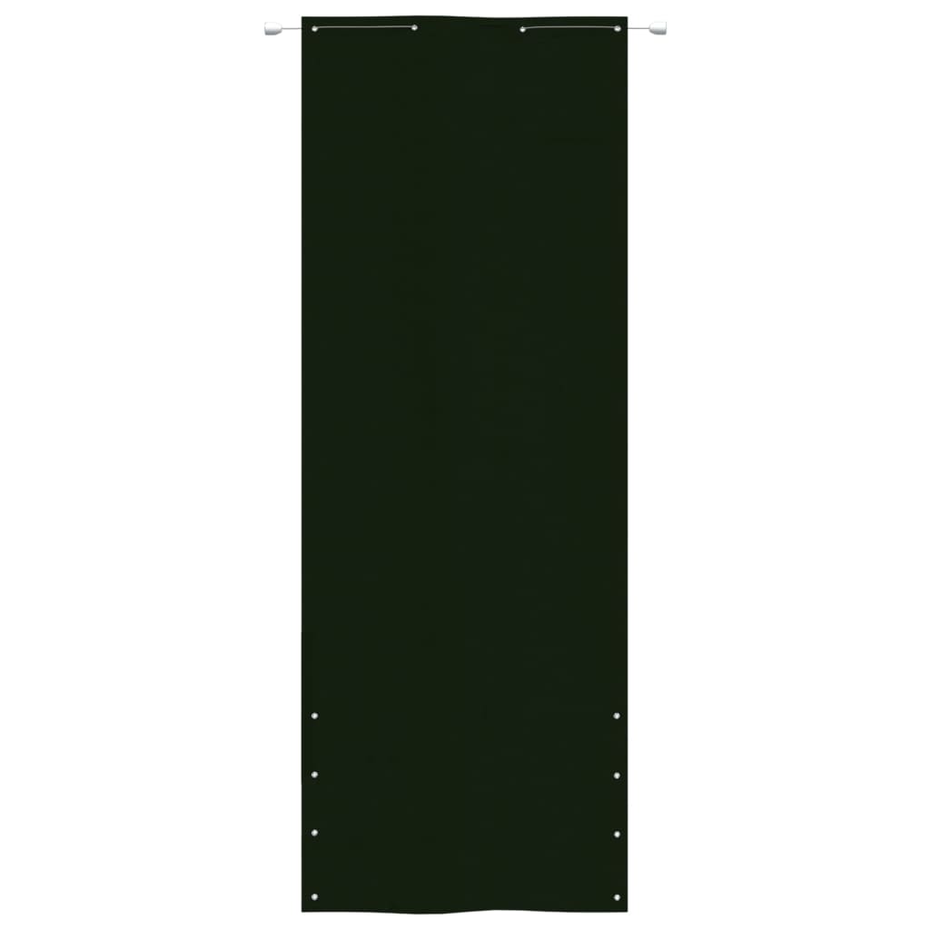 vidaXL Balkonski zastor tamnozeleni 80 x 240 cm od tkanine Oxford
