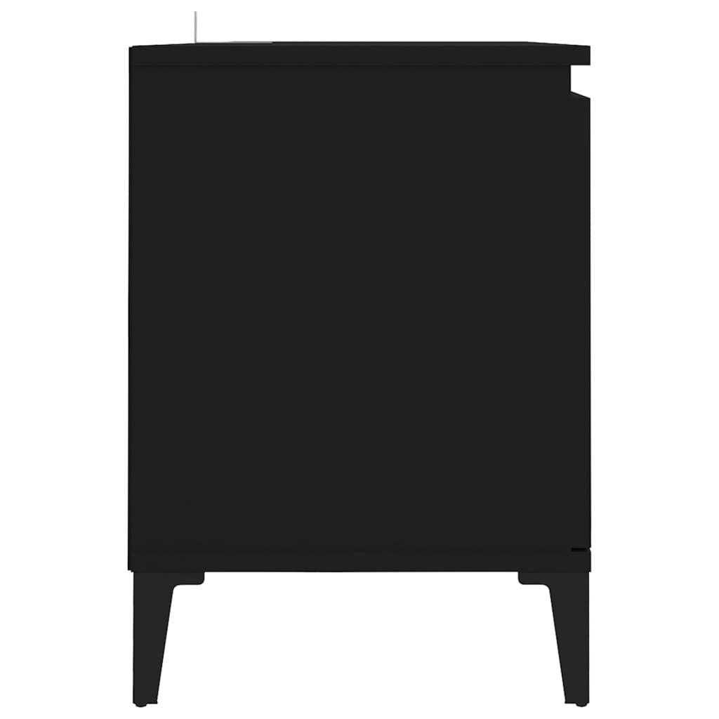 vidaXL TV ormarić s metalnim nogama crni 103,5 x 35 x 50 cm