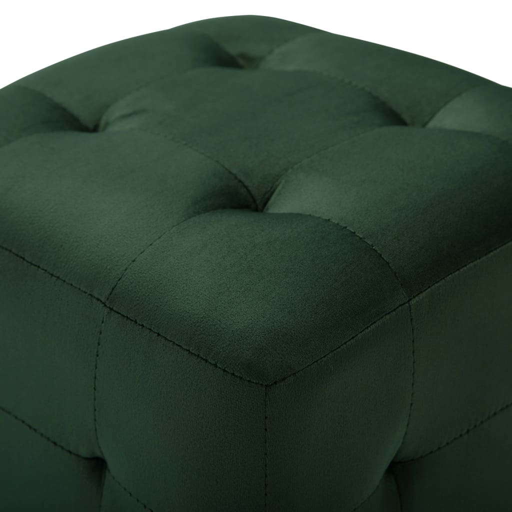 vidaXL Tabure 2 kom zeleni 30 x 30 x 30 cm od baršunaste tkanine