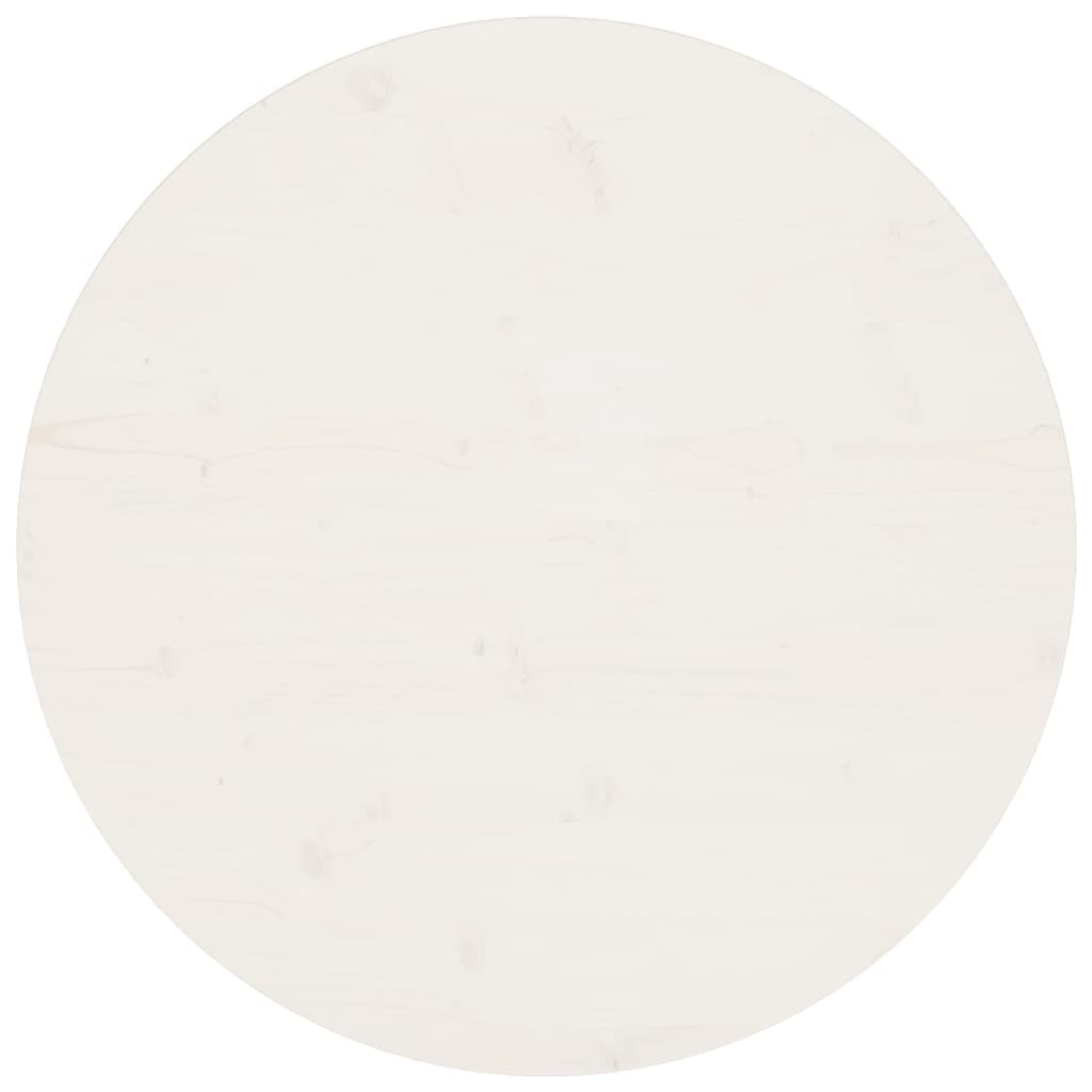 vidaXL Ploča za stol bijela Ø 70 x 2,5 cm od masivne borovine