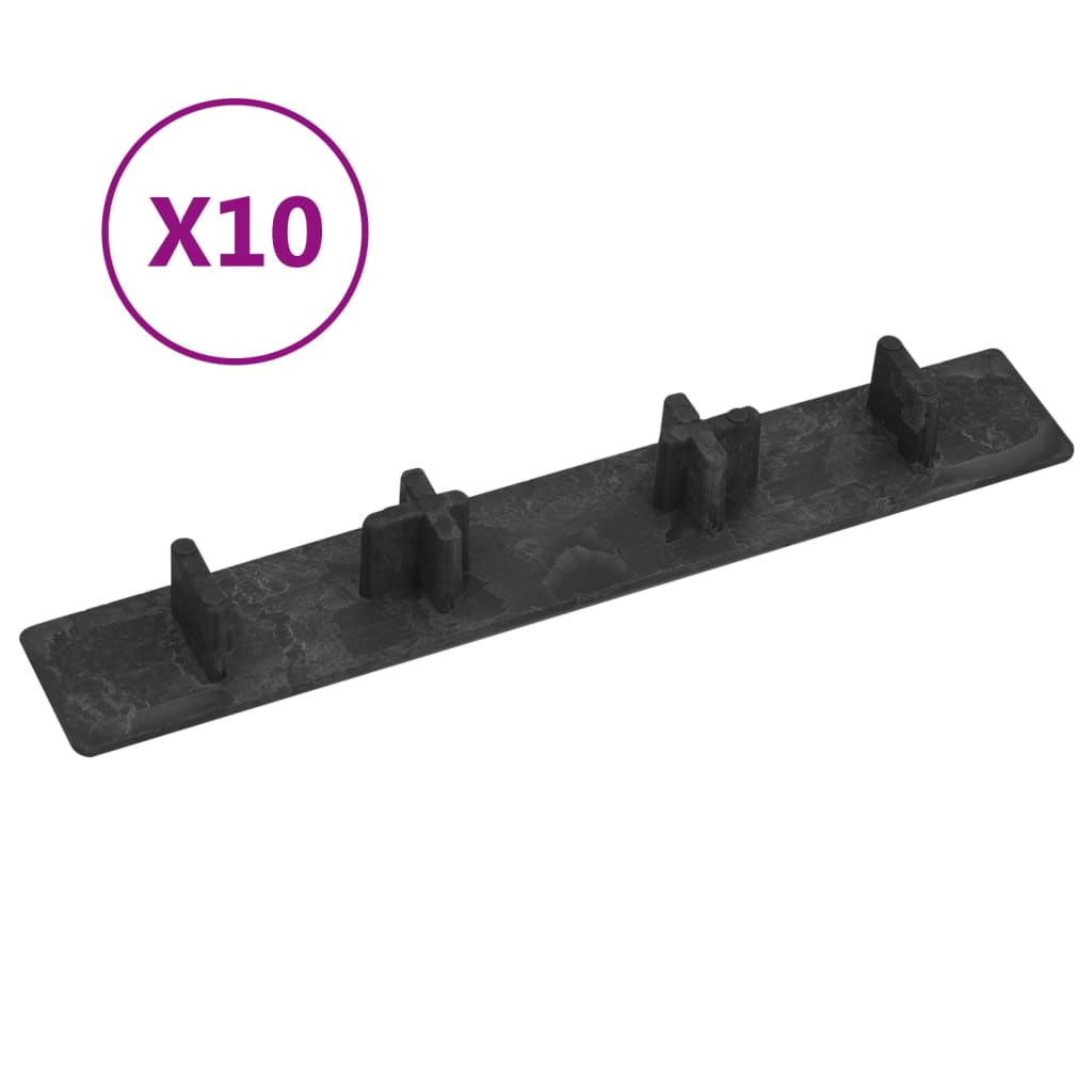 vidaXL Rubovi za podne obloge 10 kom crni plastični