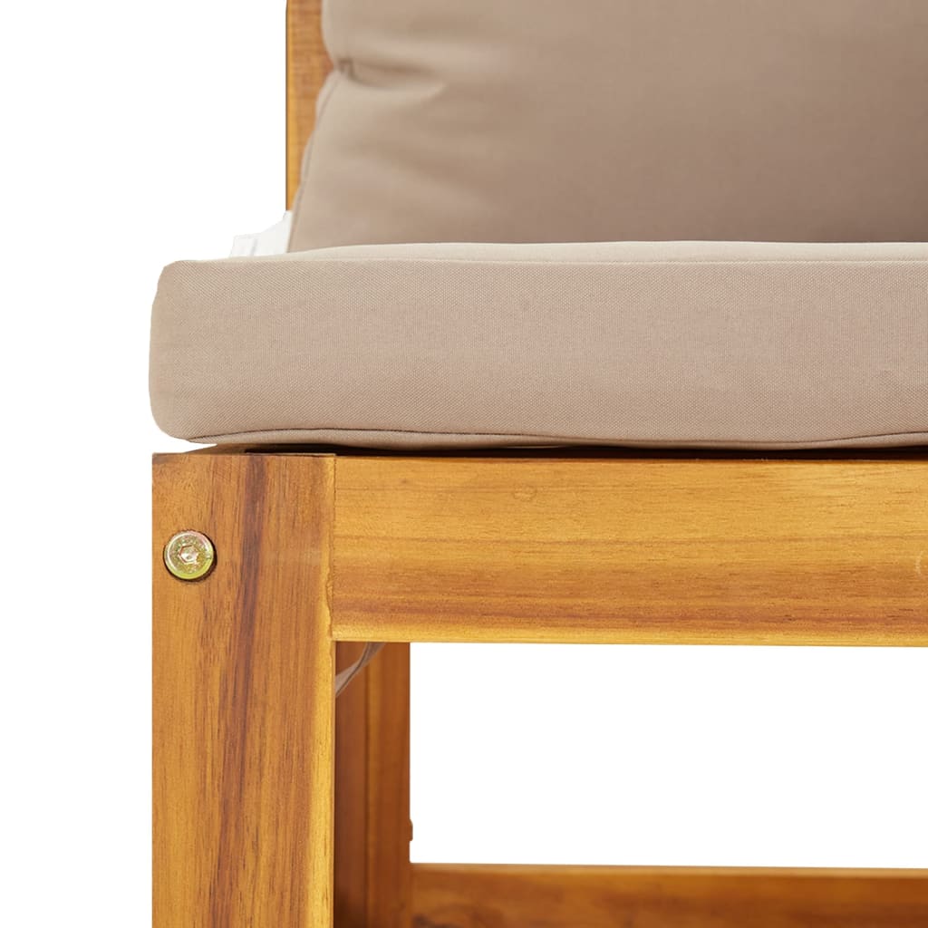 vidaXL Modularne kutne sofe sa smeđim jastucima 2 kom od drva bagrema