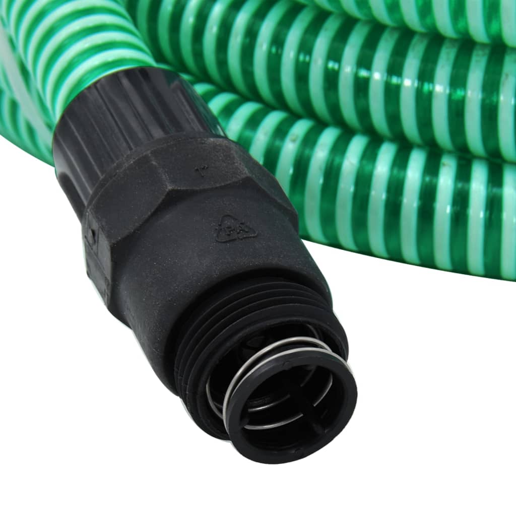 vidaXL Usisno crijevo s PVC priključcima zeleno 1 " 10 m PVC