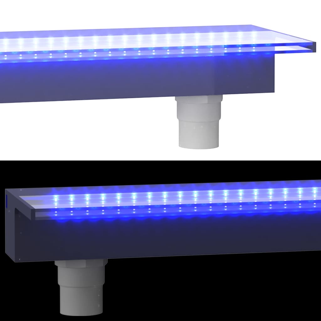 vidaXL Prelijevajući vodopad s RGB LED svjetlima akrilni 60 cm