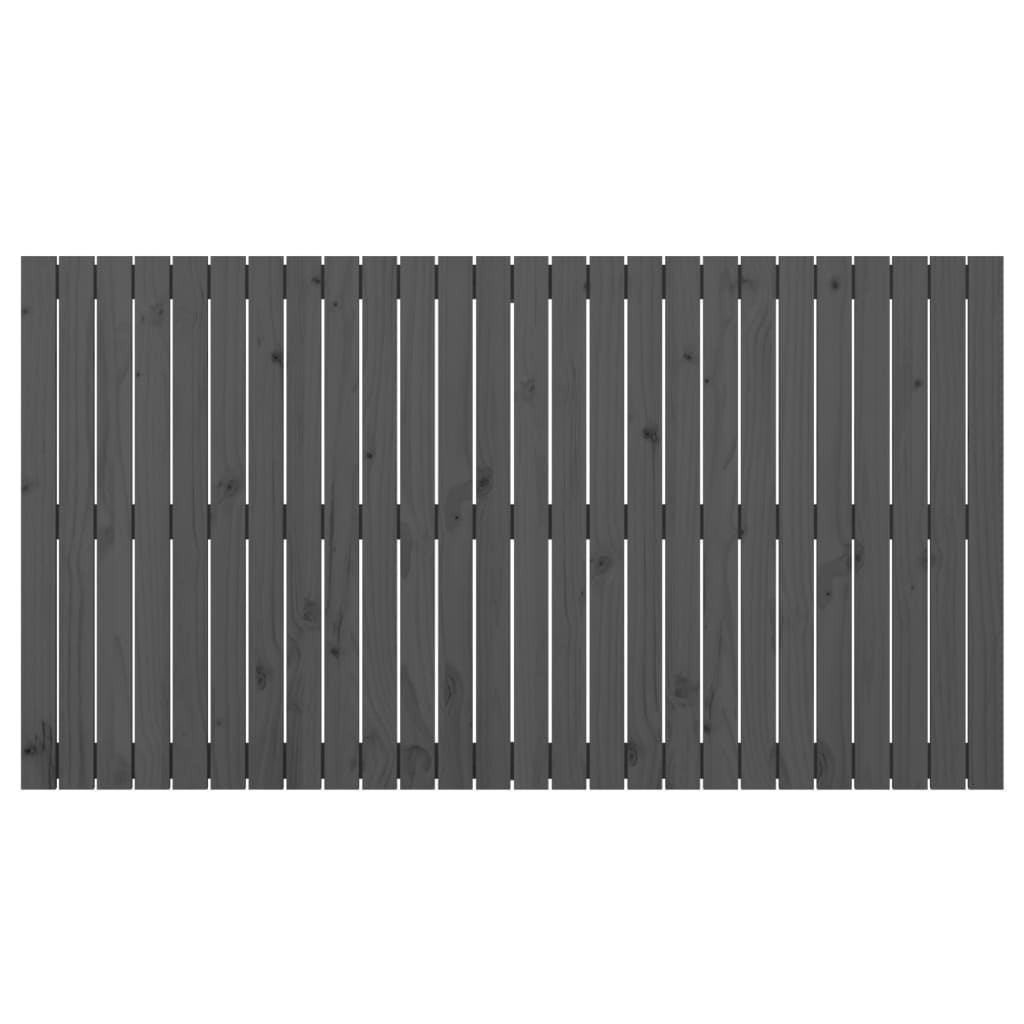 vidaXL Zidno uzglavlje sivo 166x3x90 cm od masivne borovine