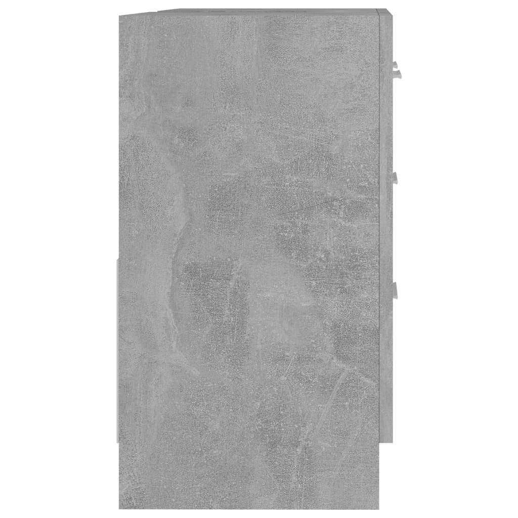 vidaXL Ormarić za umivaonik siva boja betona 63 x 30 x 54 cm iverica