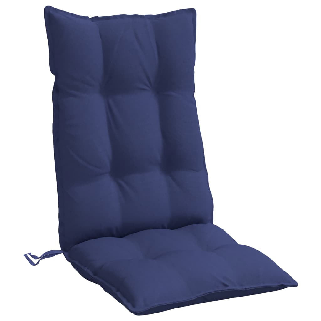 vidaXL Jastuci za stolice s visokim naslonom 2 kom tamnoplavi tkanina