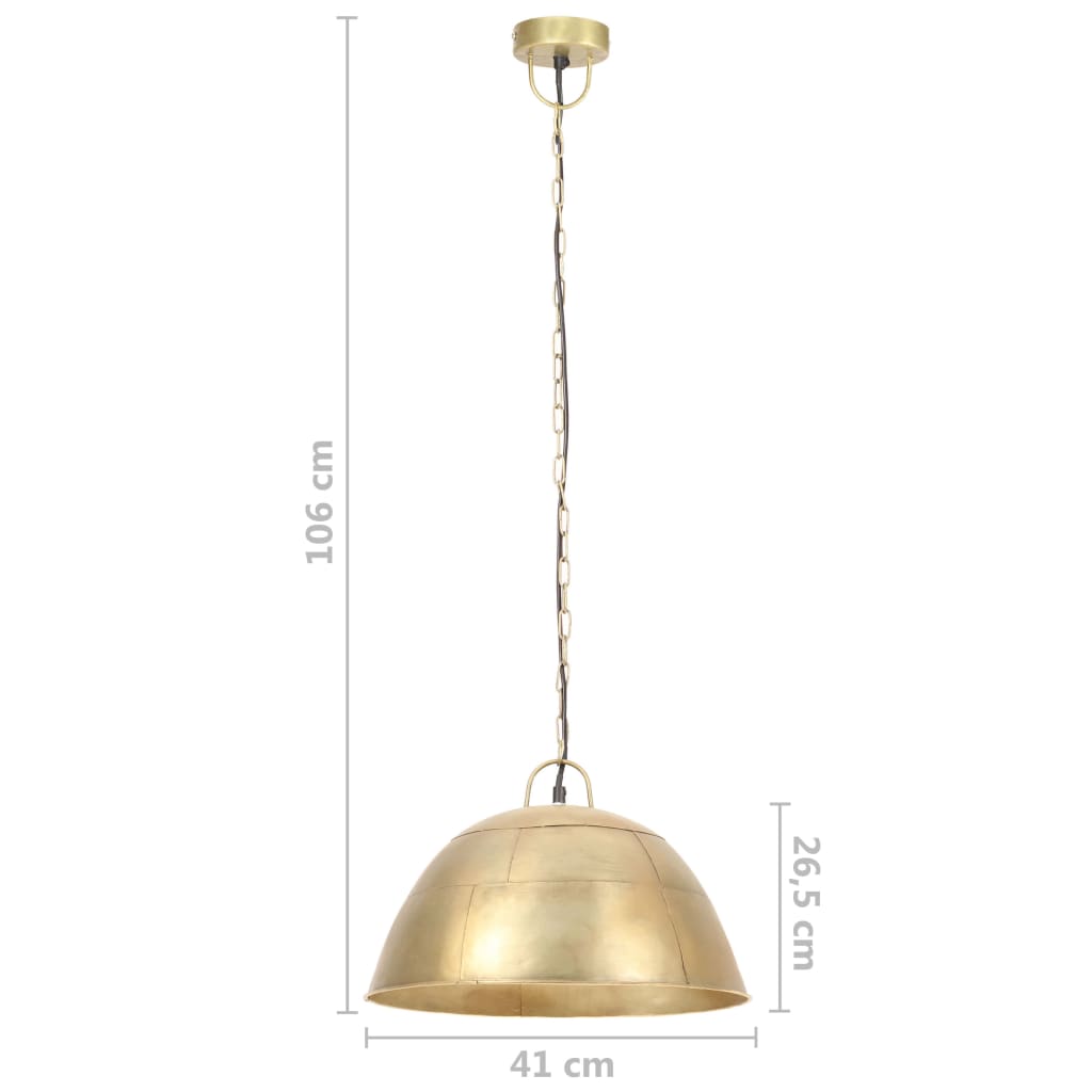 vidaXL Industrijska viseća svjetiljka 25 W mjedena okrugla 41 cm E27