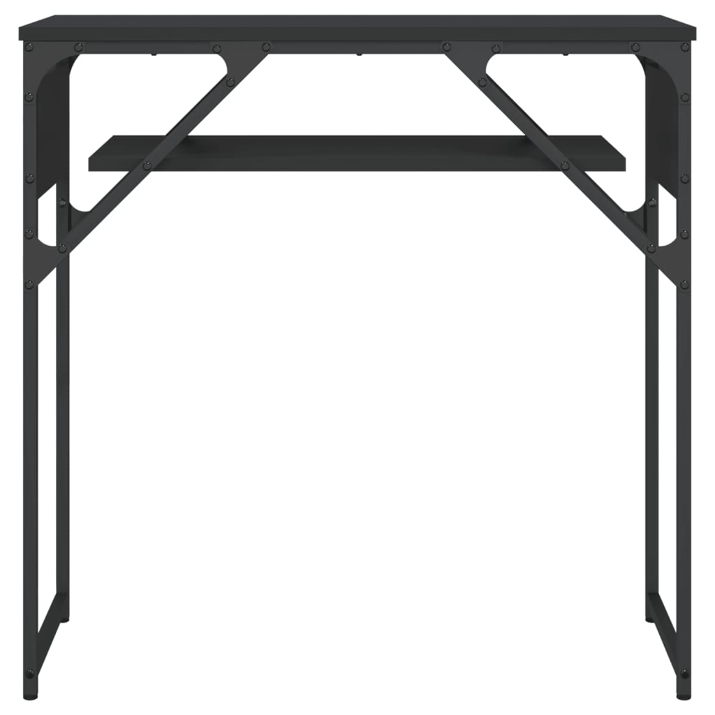 vidaXL Konzolni stol s policama crni 75x30x75 cm od konstruiranog drva
