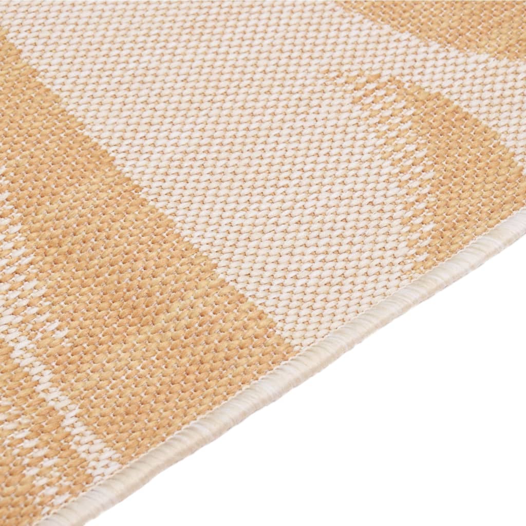 vidaXL Vanjski tepih ravnog tkanja 120 x 170 cm s uzorkom lišća