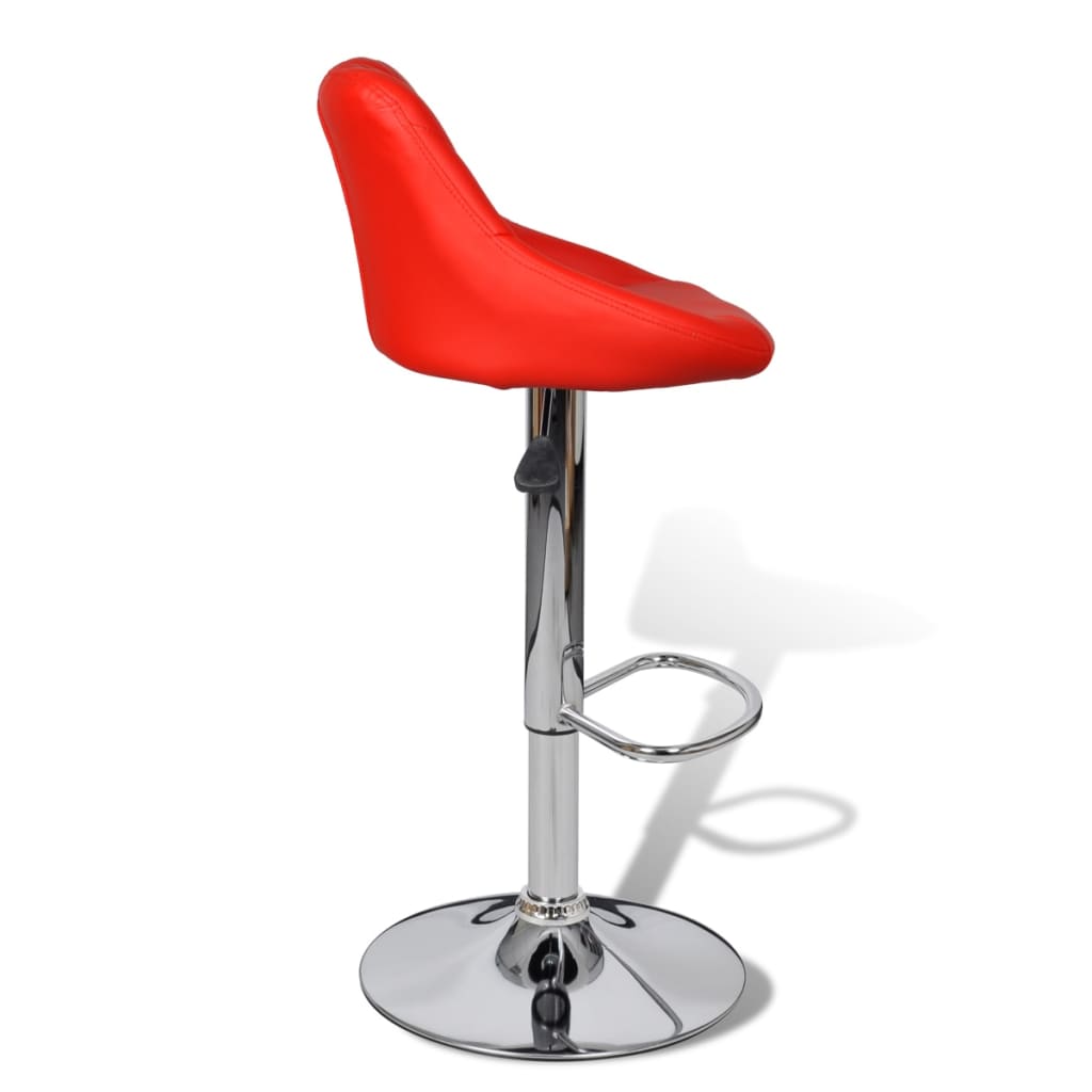 vidaXL Barski stolci od umjetne kože 2 kom crveni