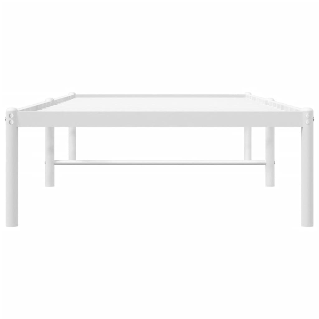 vidaXL Metalni okvir za krevet bijeli 75x190 cm