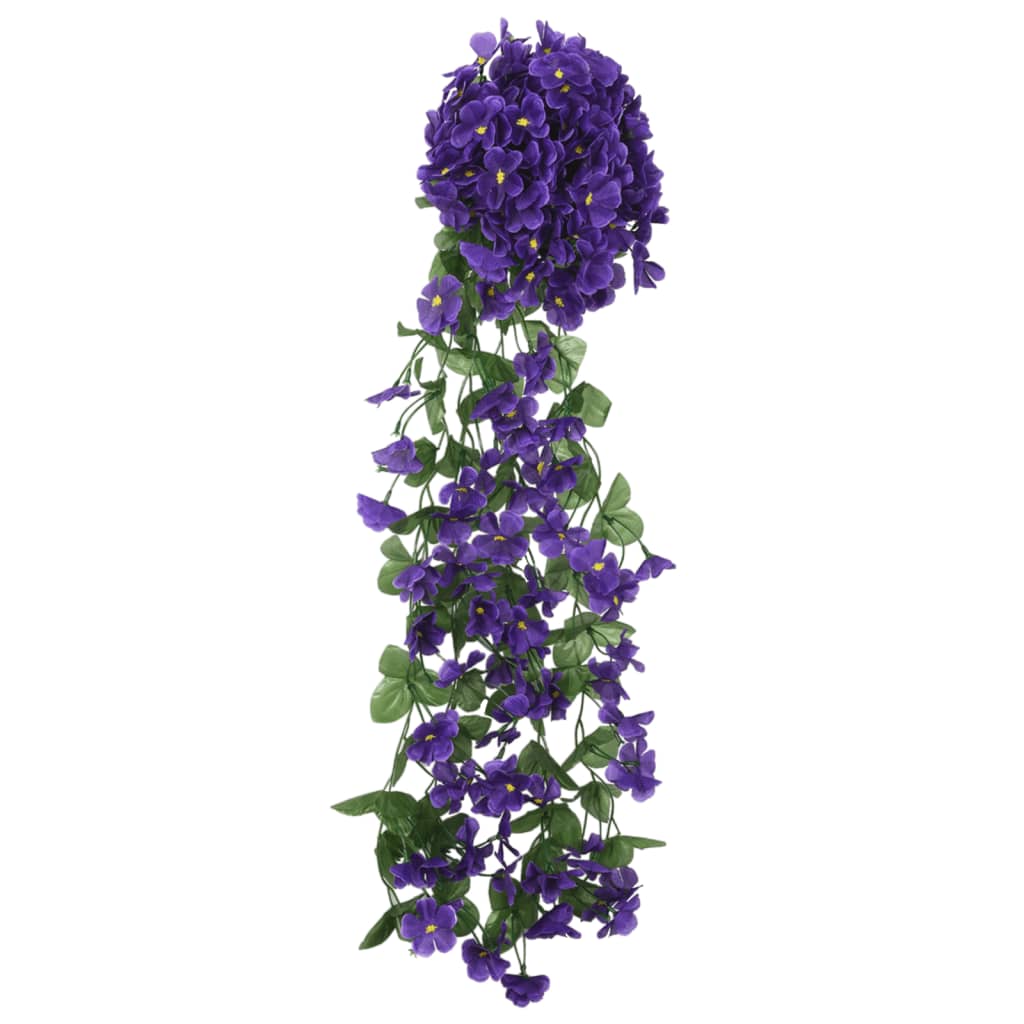 vidaXL Vijenci od umjetnog cvijeća 3 kom tamnoljubičasti 85 cm