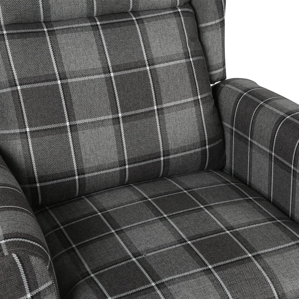 vidaXL Masažna fotelja na podizanje od tkanine siva