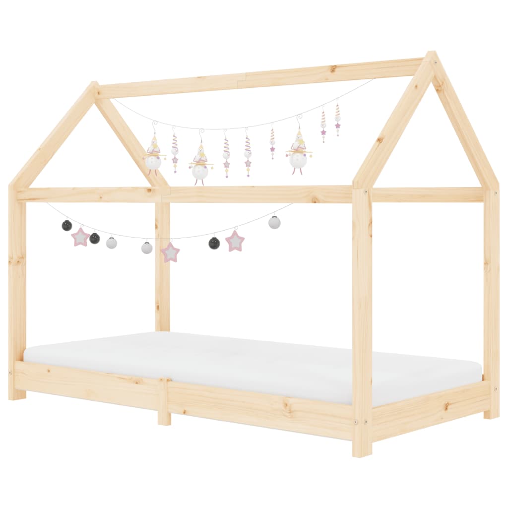 vidaXL Okvir za dječji krevet od masivne borovine 80 x 160 cm