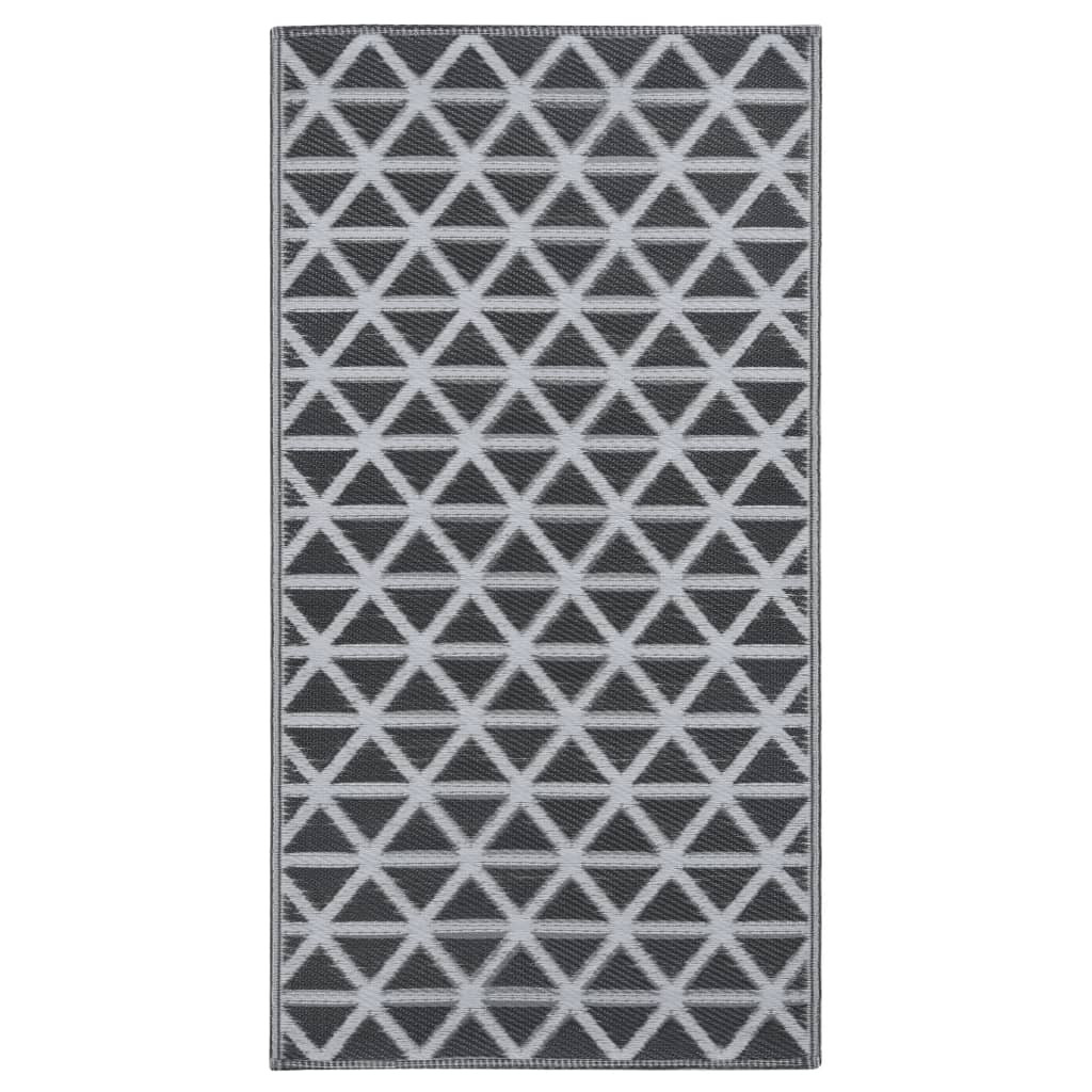 vidaXL Vanjski tepih crni 190 x 290 cm PP