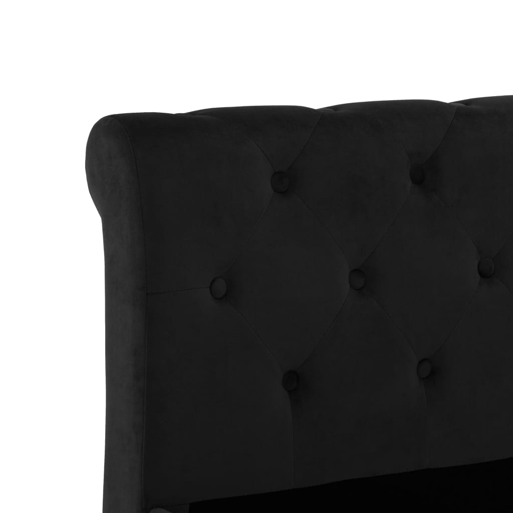 vidaXL Okvir za krevet crni baršunasti 100 x 200 cm