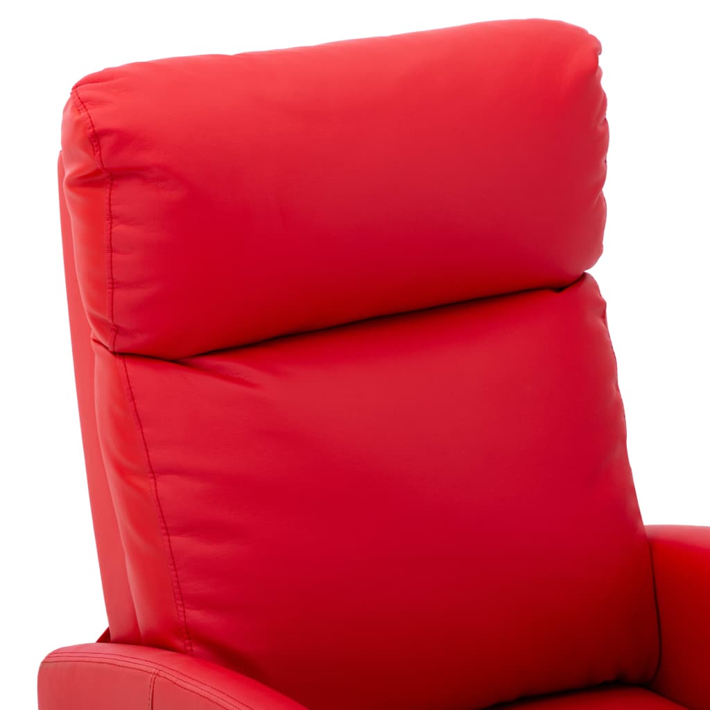 vidaXL Masažna fotelja od umjetne kože crvena