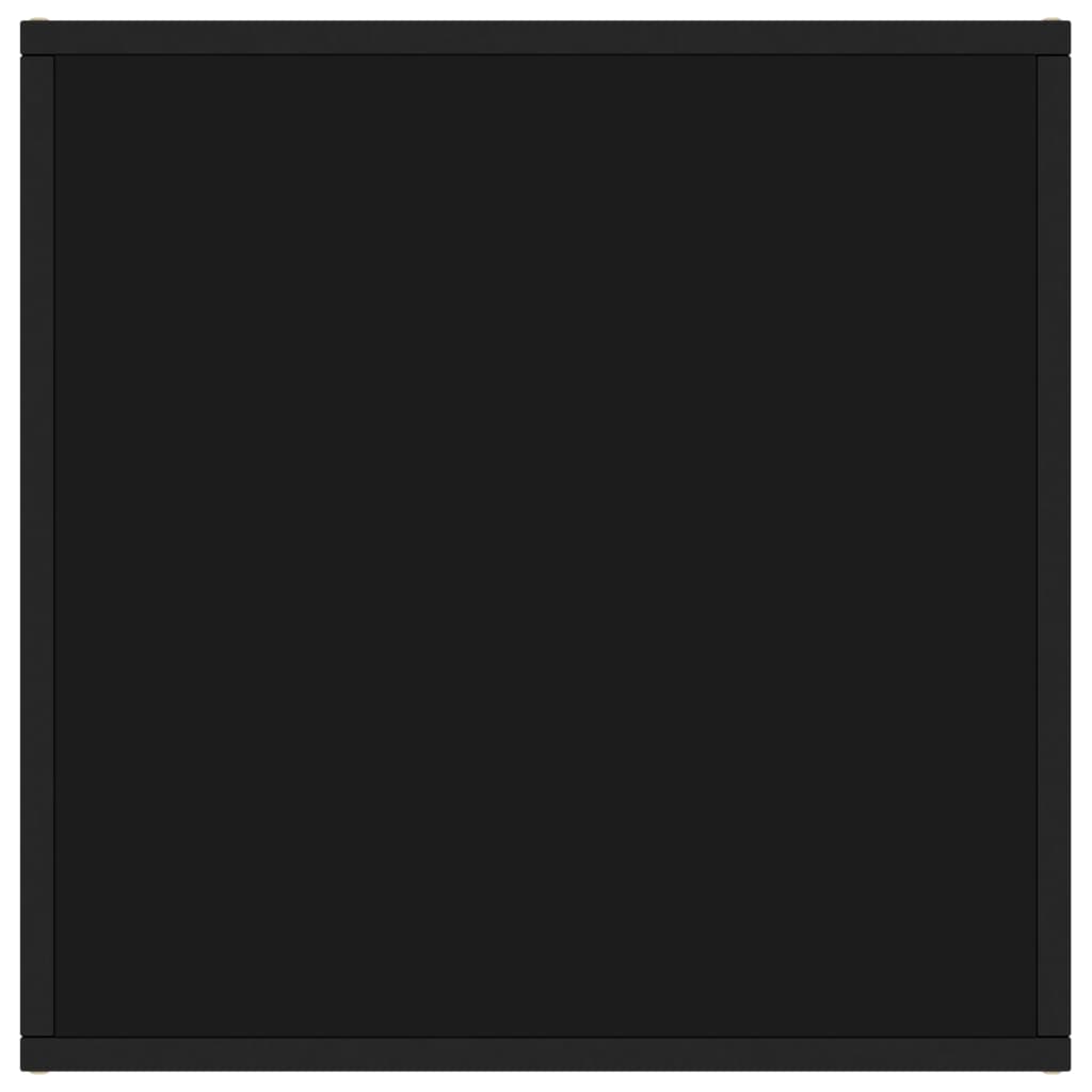 vidaXL Stolić za kavu crni s crnim staklom 60 x 60 x 35 cm