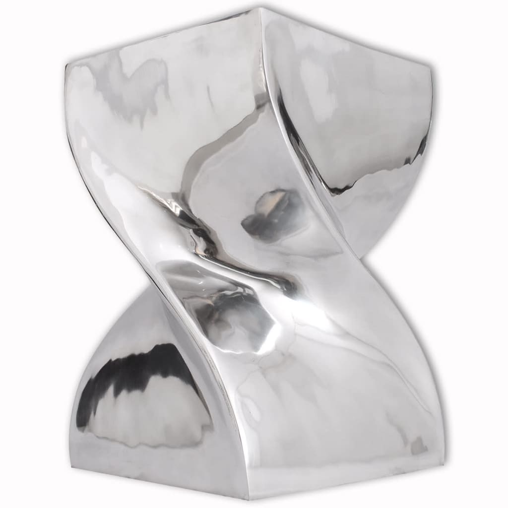 vidaXL Stol/ Stolić Zavijenog Oblika Aluminijum boja srebra