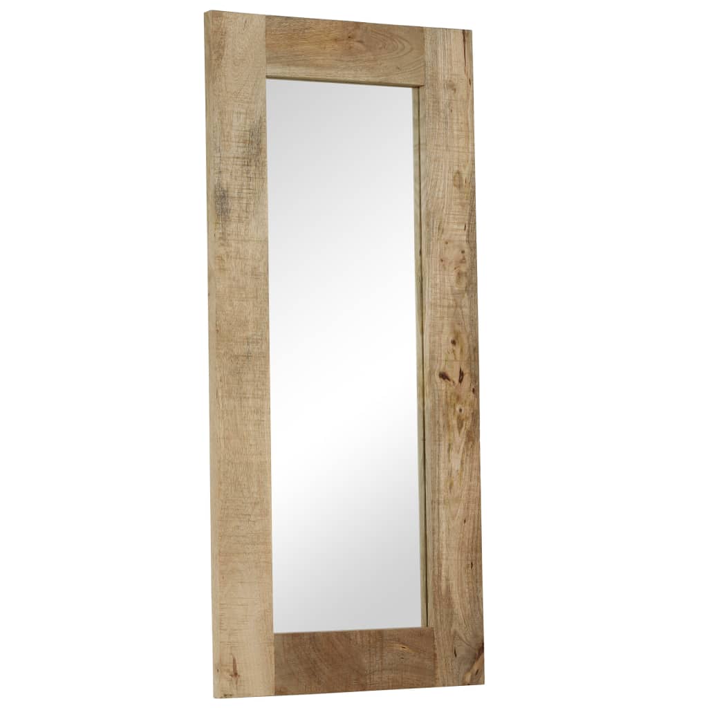 vidaXL Ogledalo od masivnog drva manga 50 x 110 cm
