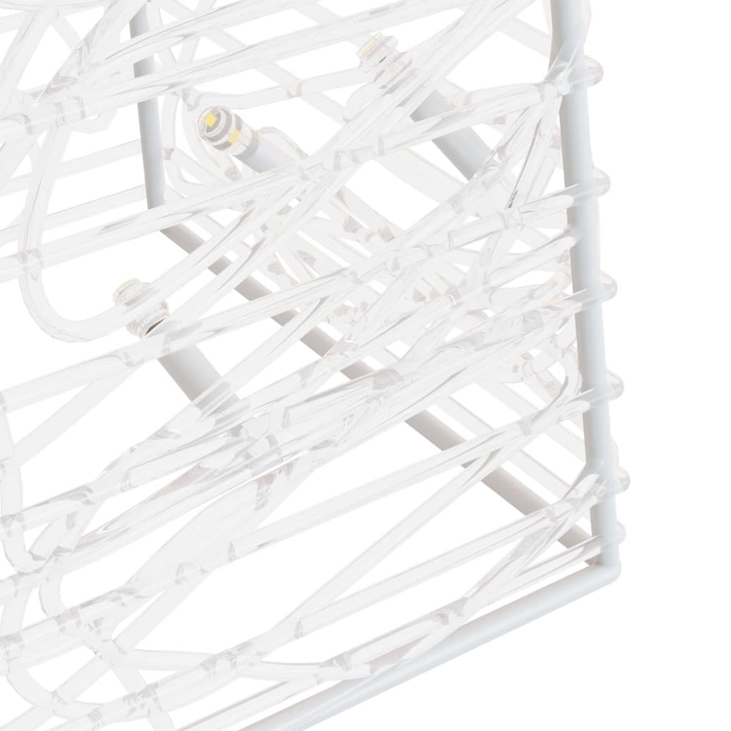 vidaXL Set akrilnih ukrasnih LED stožaca topli bijeli 30/45/60 cm
