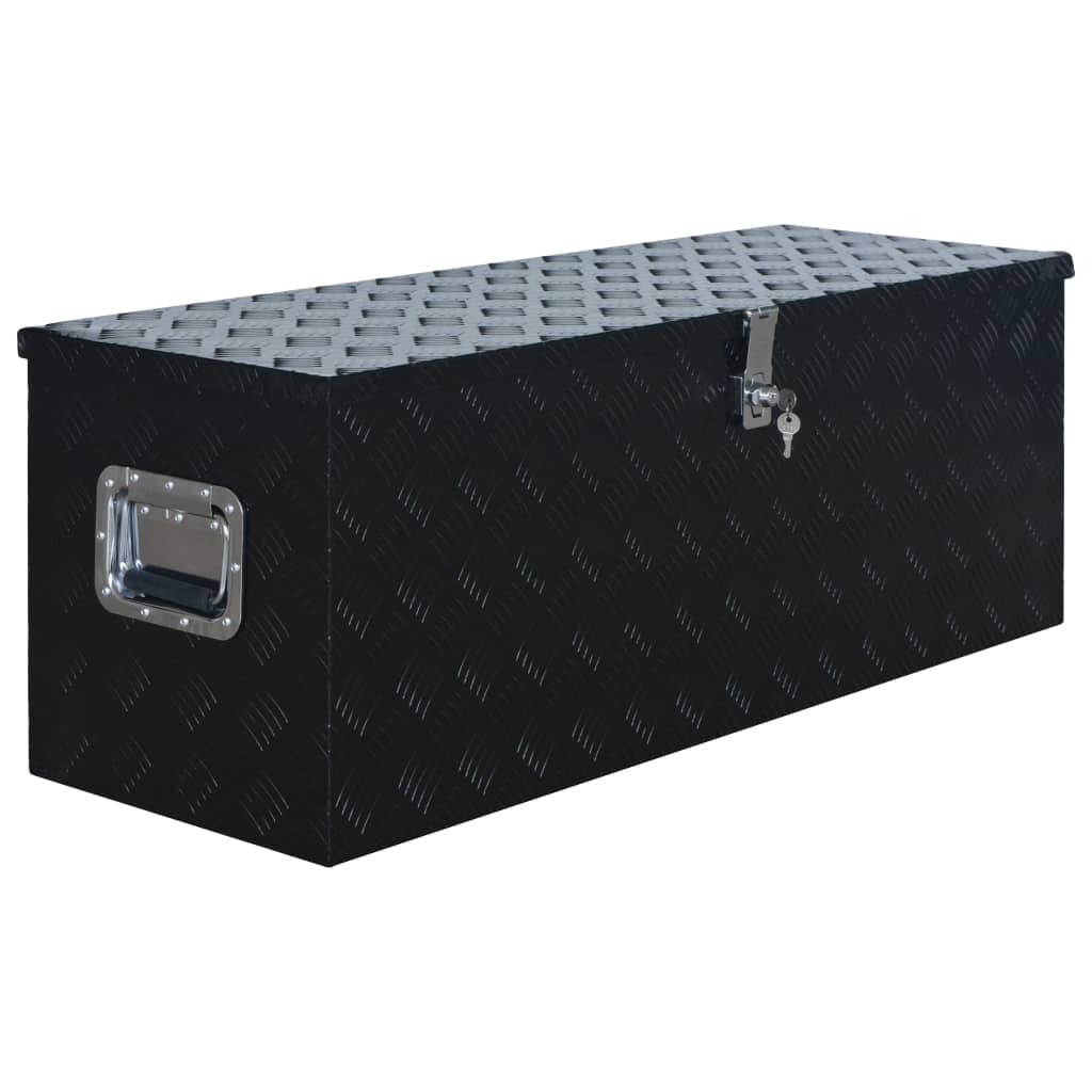 vidaXL Aluminijska kutija 1085 x 370 x 400 mm crna