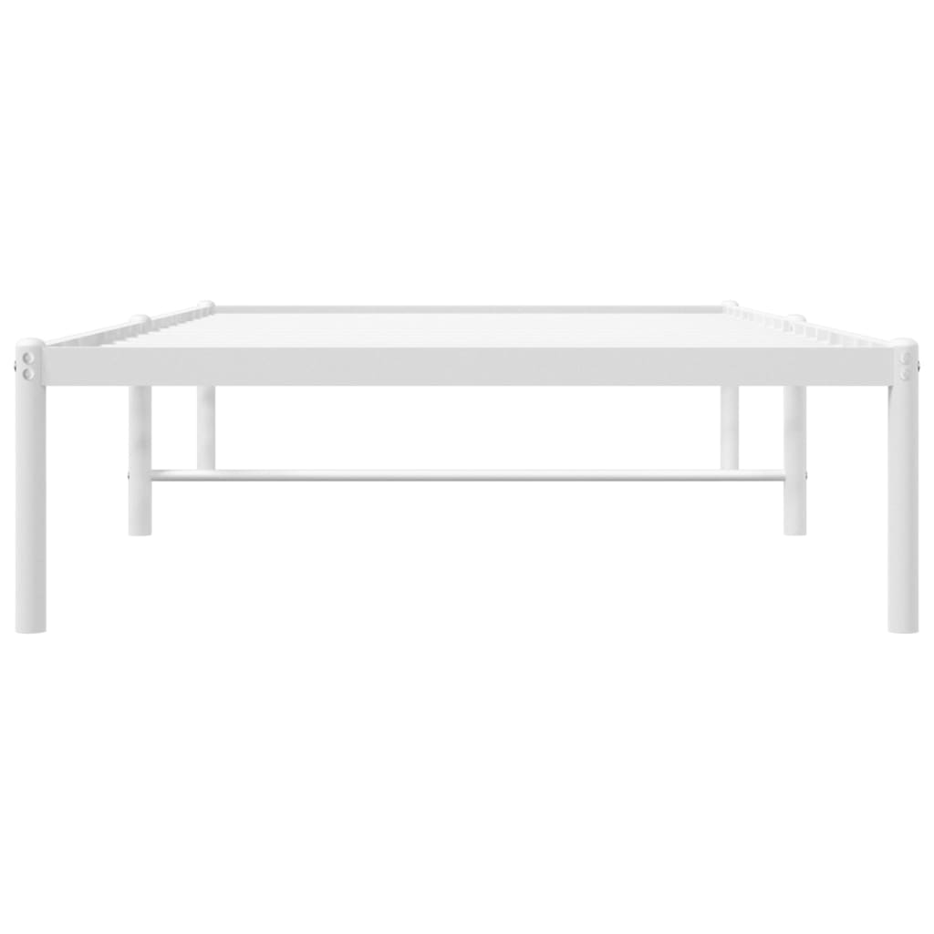 vidaXL Metalni okvir za krevet bijeli 90 x 190 cm