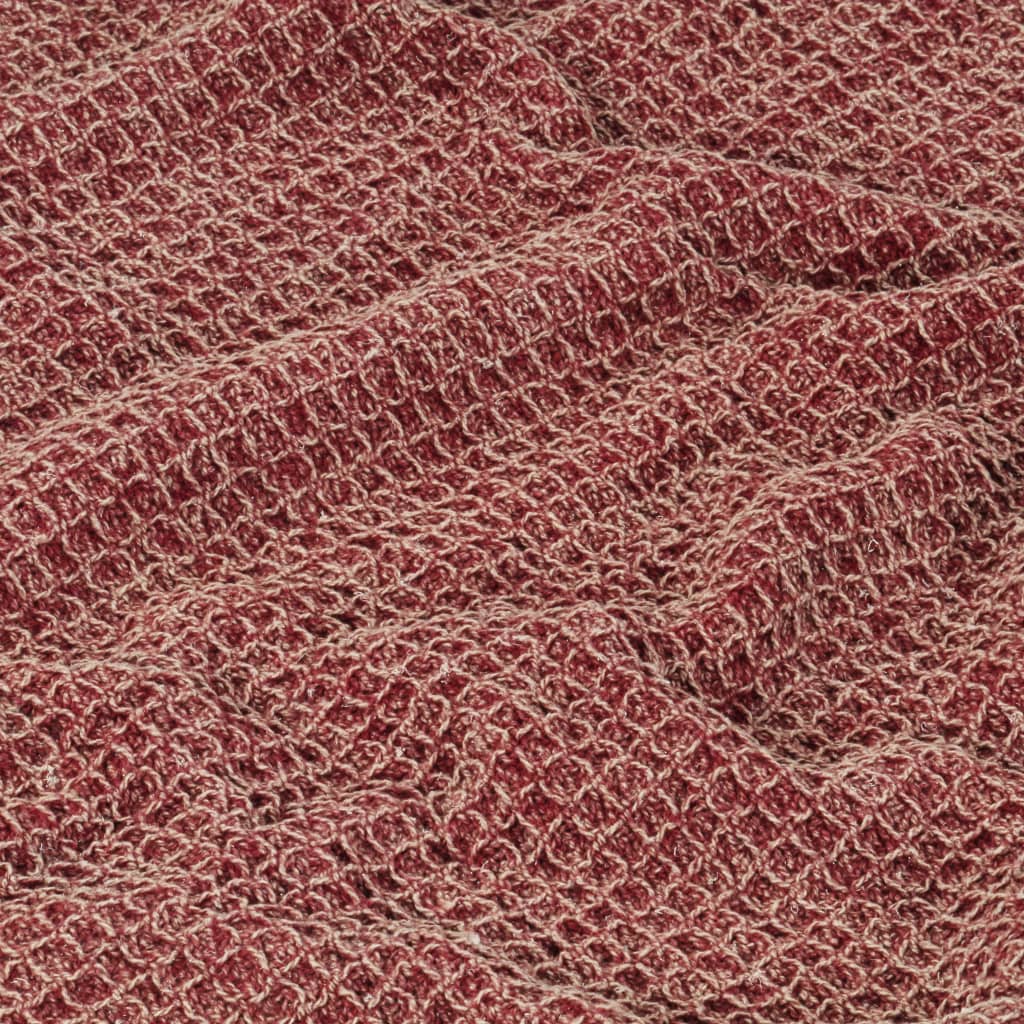 vidaXL Pamučni pokrivač 125 x 150 cm boja burgundca