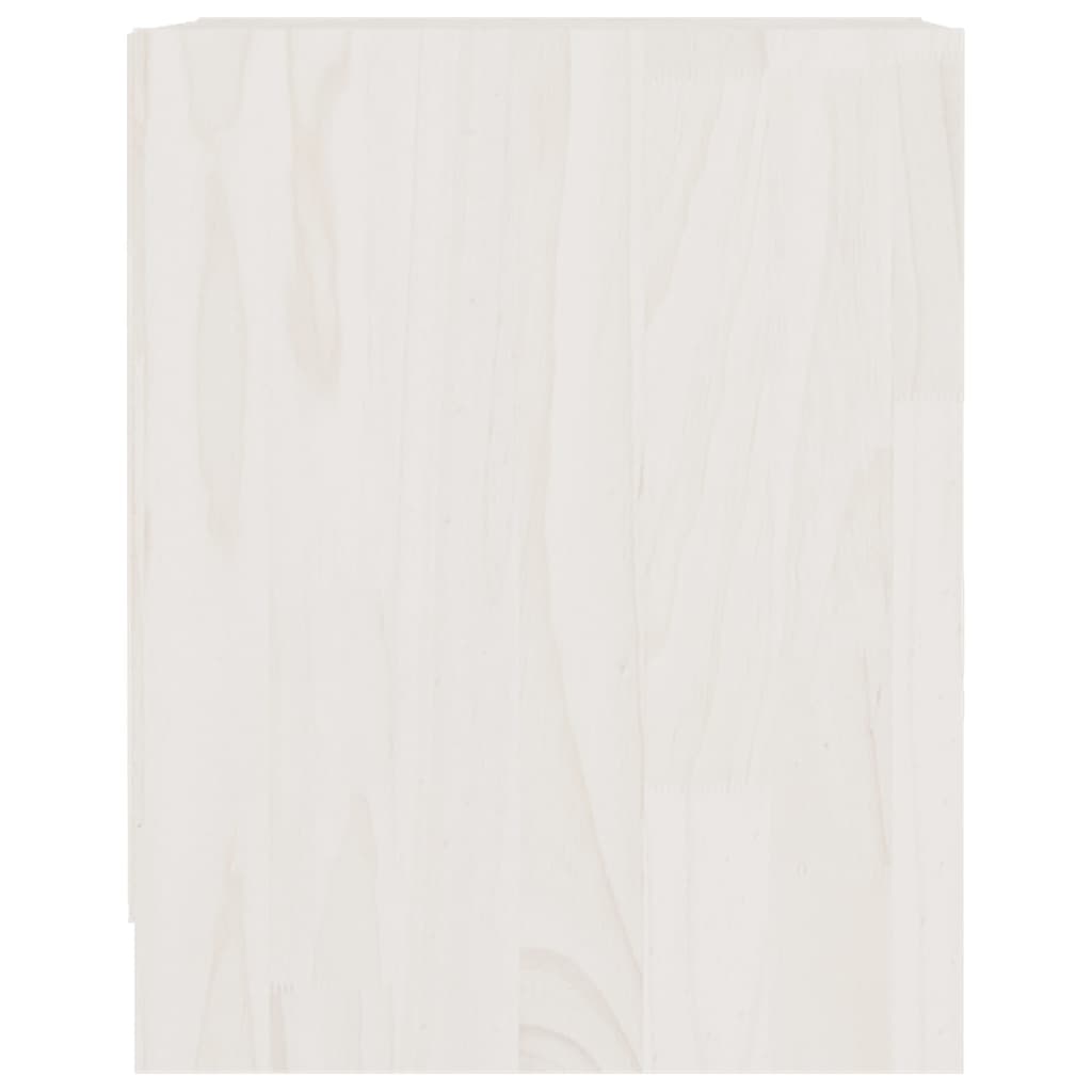 vidaXL Noćni ormarić bijeli 35,5 x 33,5 x 41,5 cm od masivne borovine