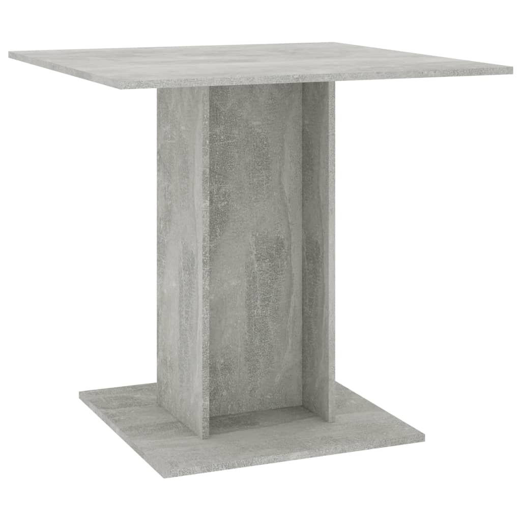 vidaXL Blagovaonski stol siva boja betona 80 x 80 x 75 cm od iverice