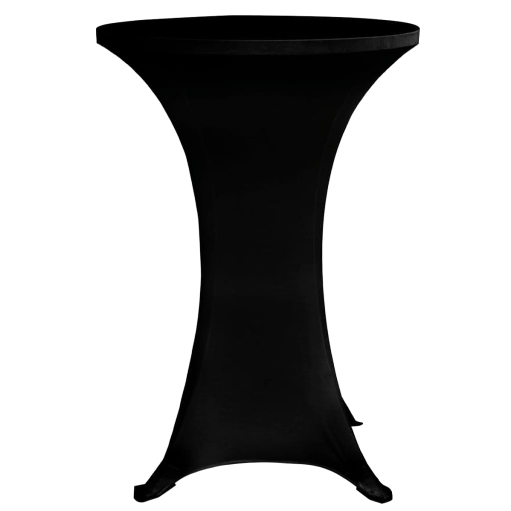 vidaXL Navlaka za stol za stajanje Ø 70 cm crna rastezljiva 4 kom