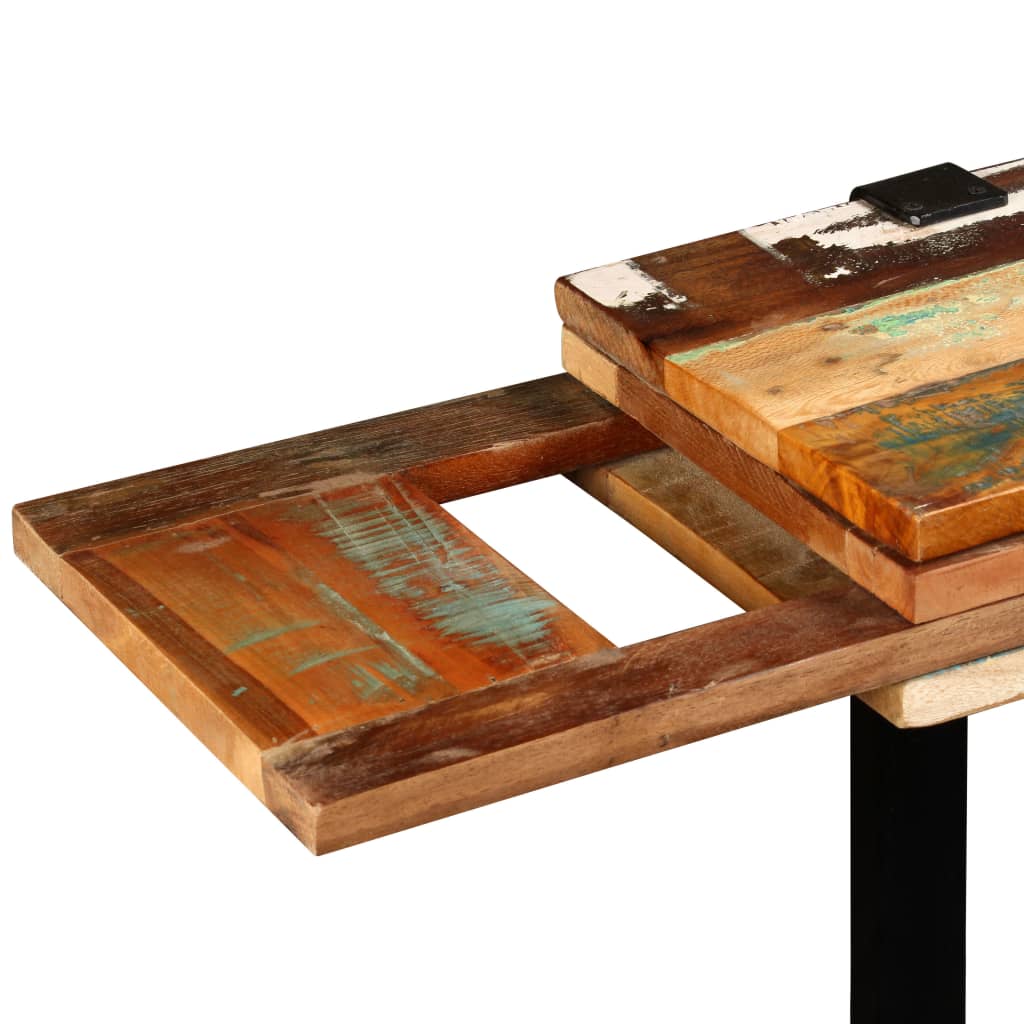vidaXL Podesivi konzolni stol od masivnog obnovljenog drva