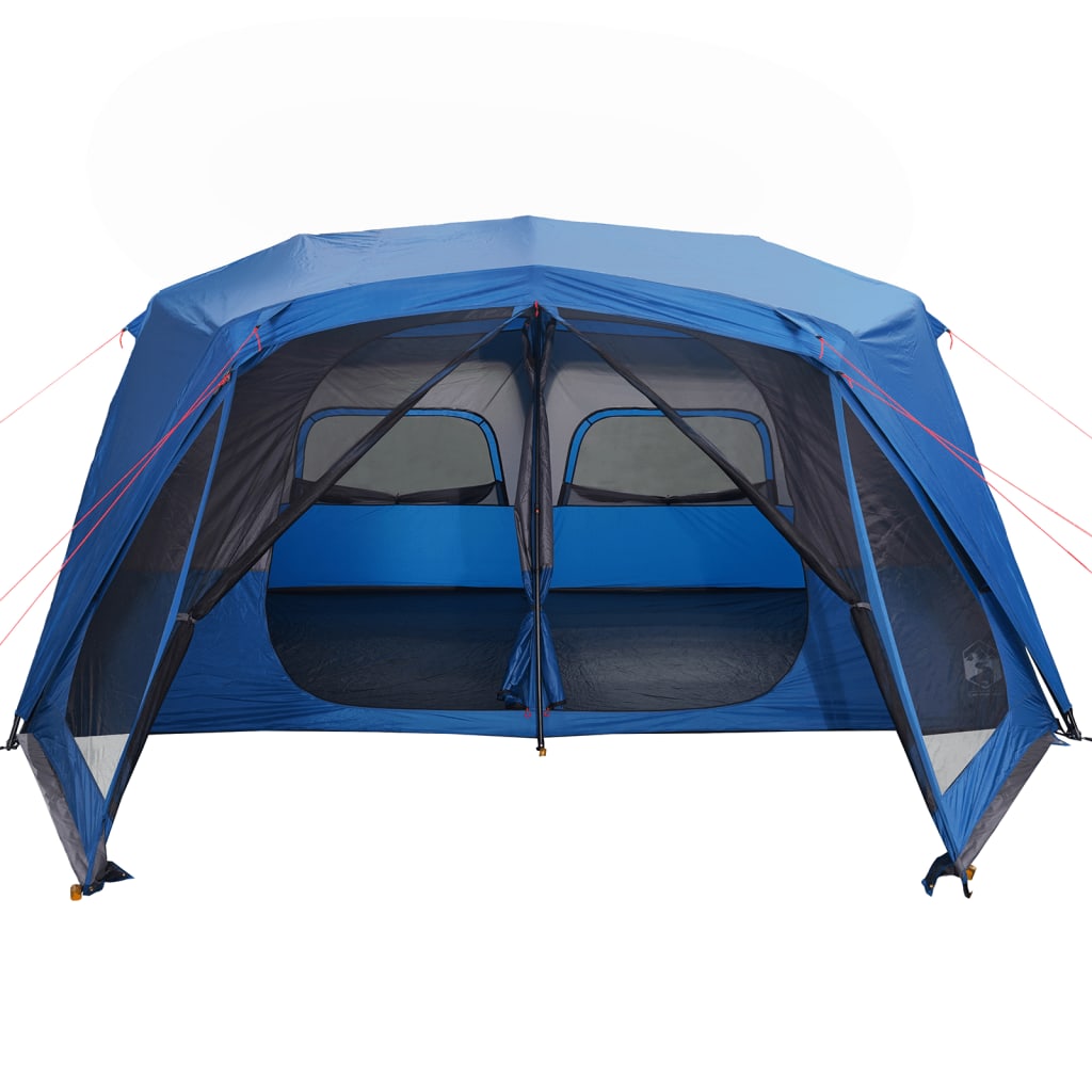 vidaXL Obiteljski šator za 10 osoba plavi vodootporni brzo otpuštanje