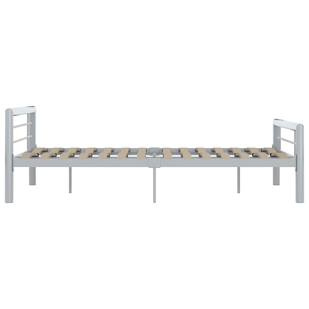 vidaXL Okvir za krevet sivo-bijeli metalni 160 x 200 cm