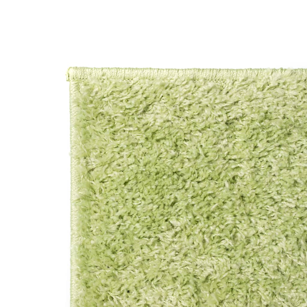 vidaXL Čupavi ukrasni tepih 80 x 150 cm zeleni