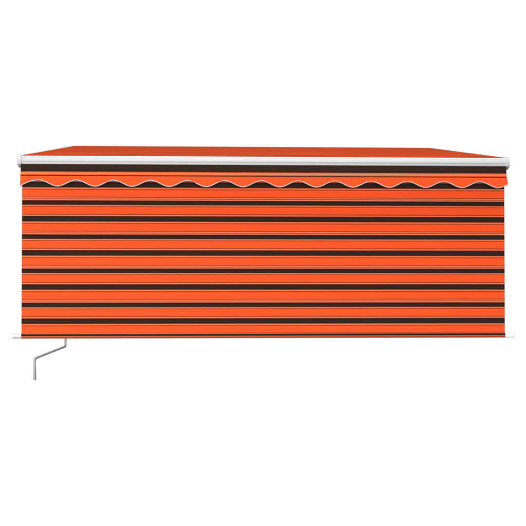 vidaXL Tenda na ručno uvlačenje s roletom 3 x 2,5 m narančasto-smeđa