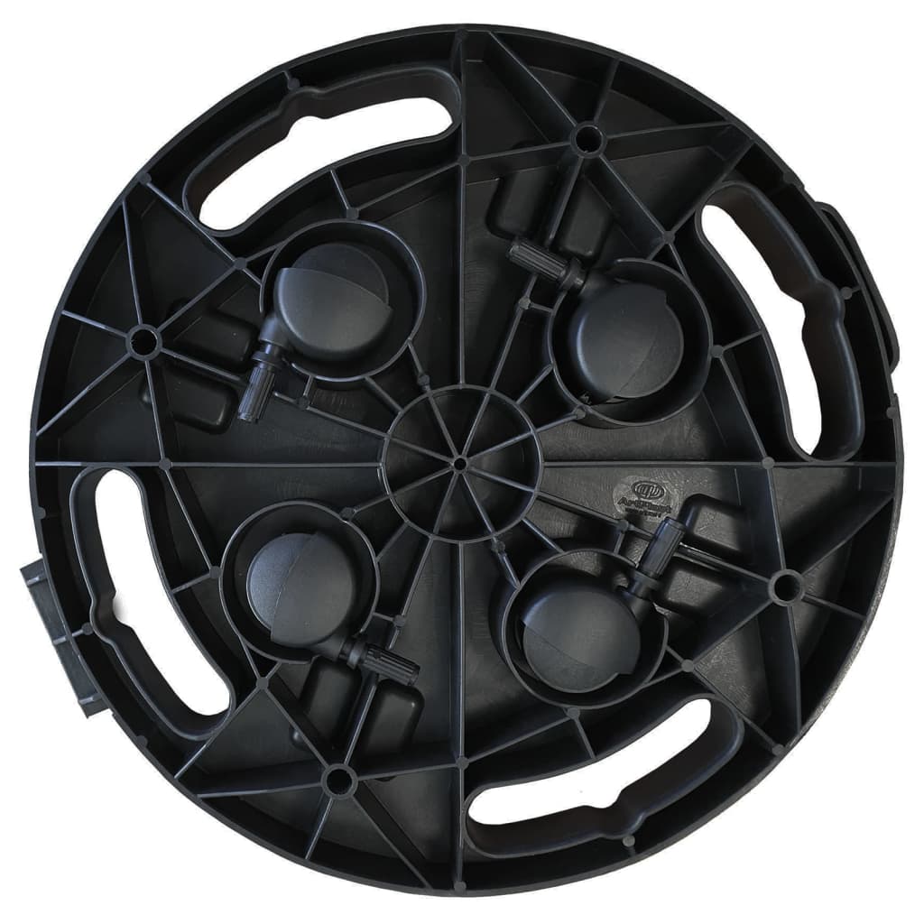 vidaXL Kolica za biljke s kotačima promjer 30 cm crna 170 kg